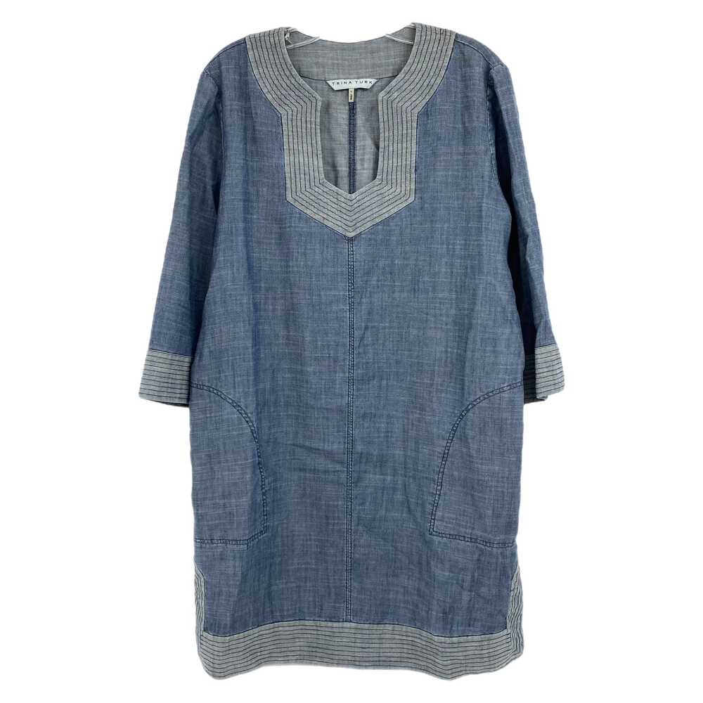 Trina Turk Blue Denim Mini Dress | Women’s Size L